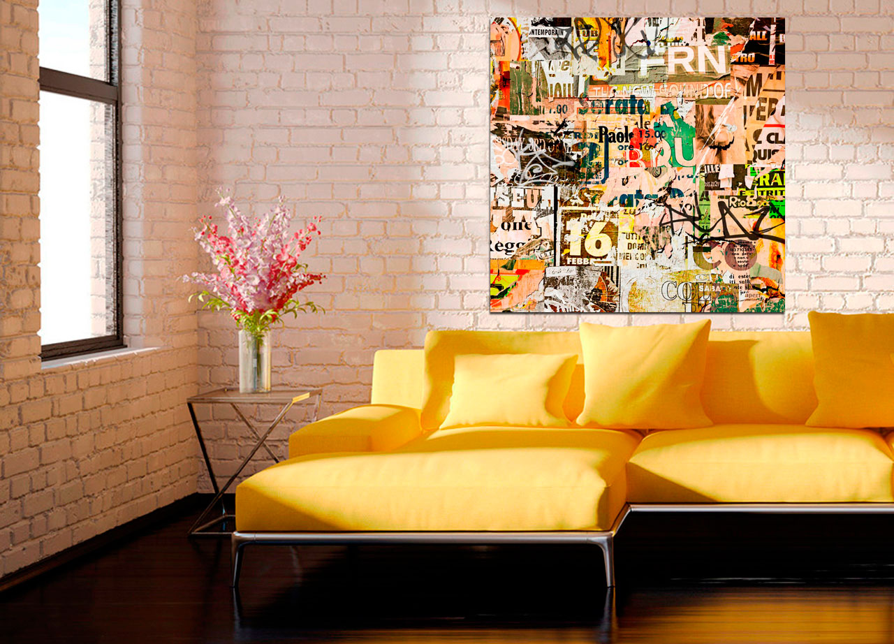Pintura mural abstrata