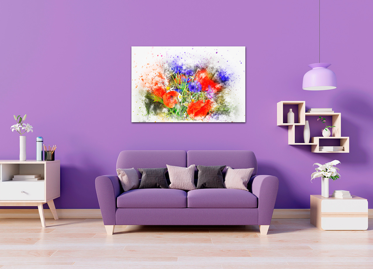 Pintura de flores da primavera