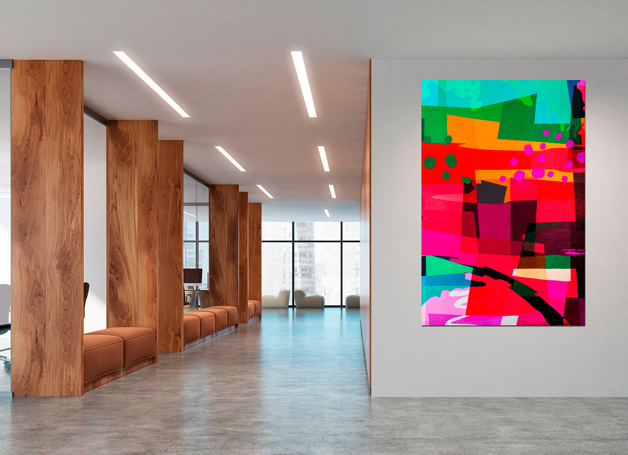 Mergulhador de pintura abstrata