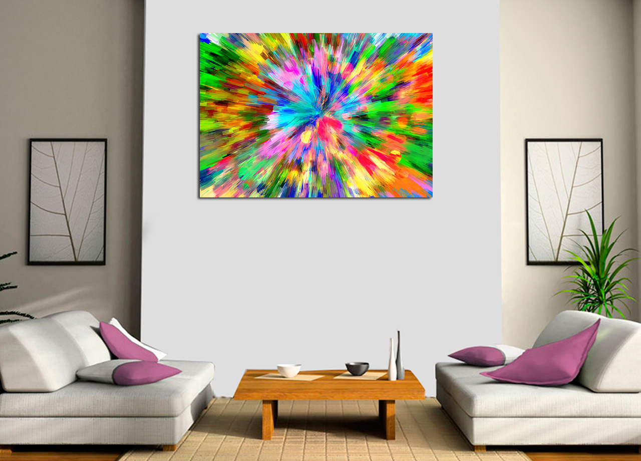 Expressão de pintura abstrata de cor