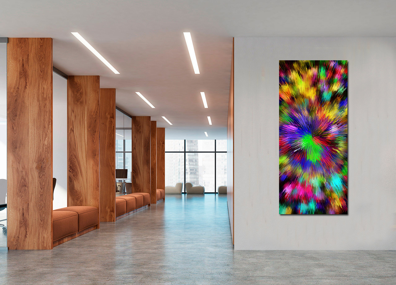 Pintura de expressão de cor abstrata