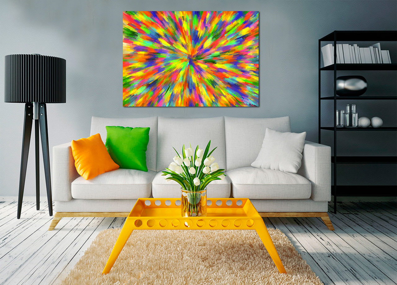 Pintura abstrata colorida de estrelas