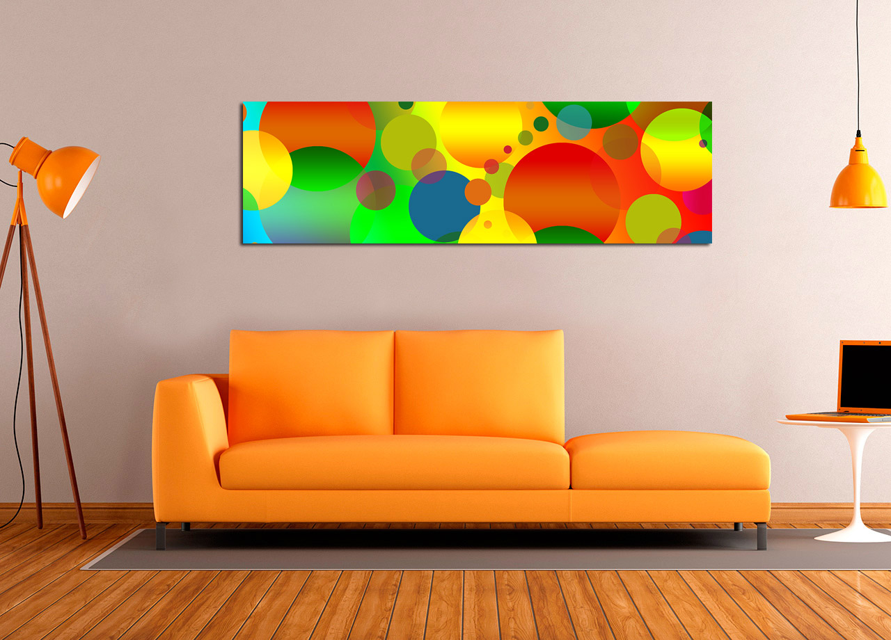 Círculos de pintura abstrata pop