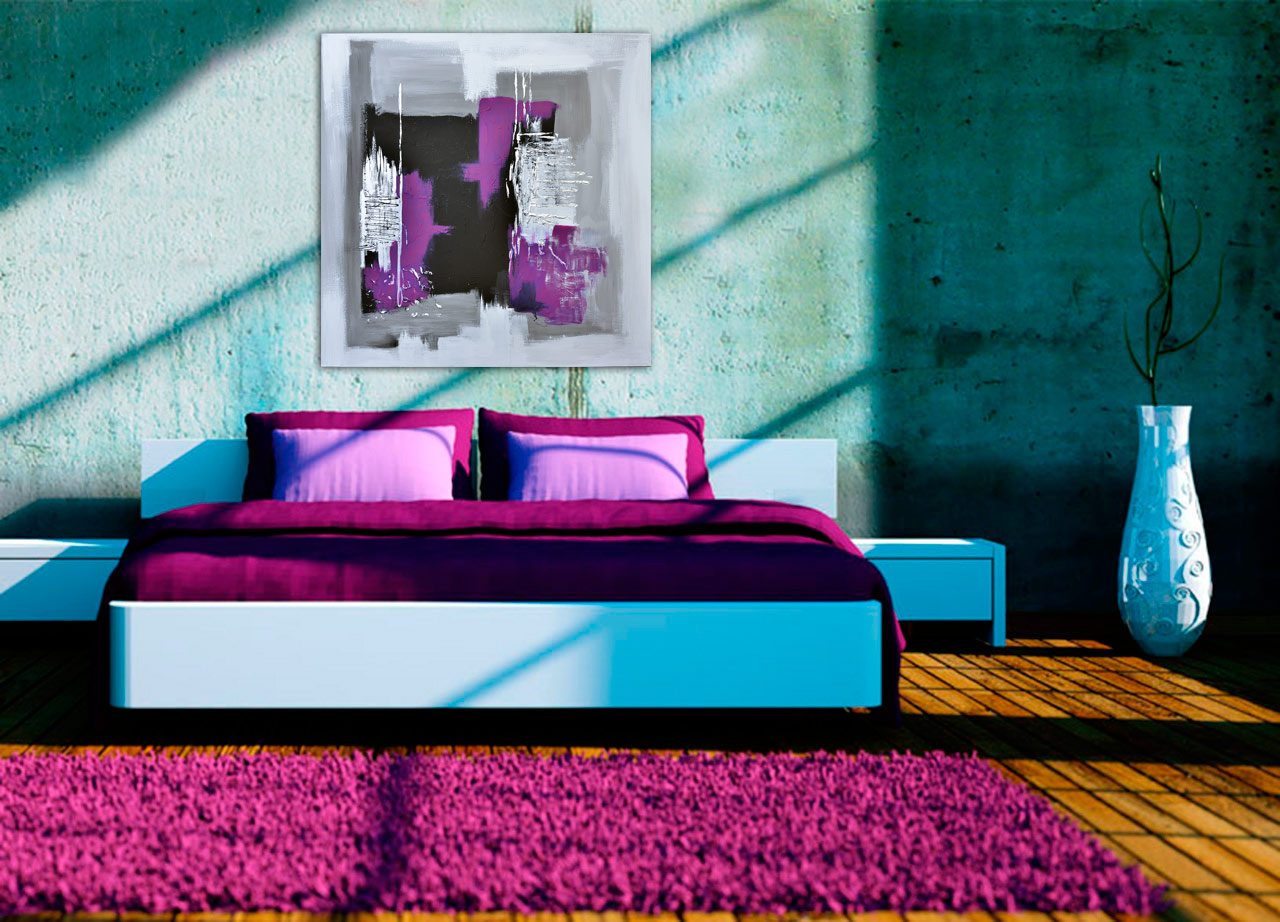 Quadro Feixes de Roxo