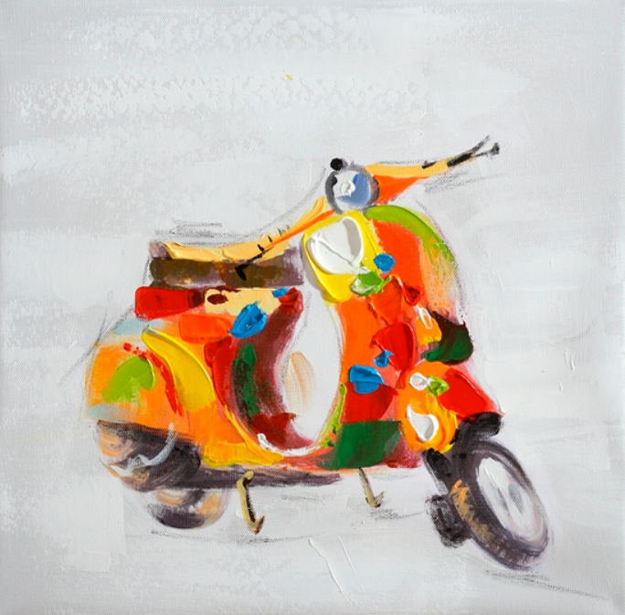 Quadro Vespa Colorida