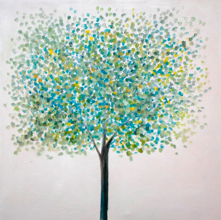 Quadro Árvore da Vida Azul