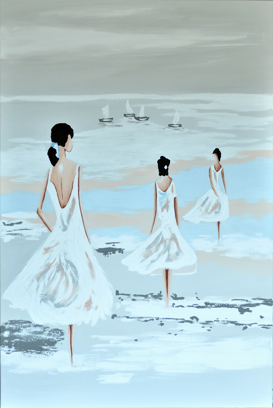 Quadro Meninas na Praia