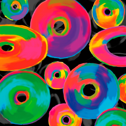 Quadro Donuts Coloridos