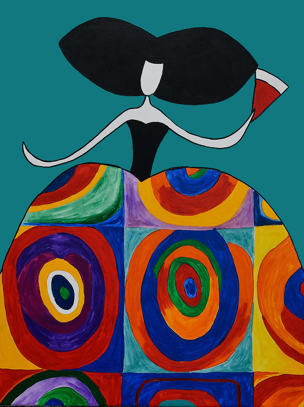 Quadro Menina Kandinsky