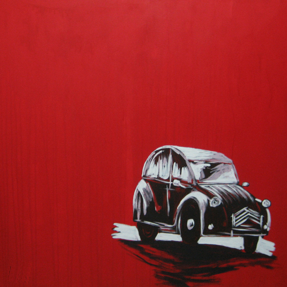 Quadro Fundo vermelho de carro