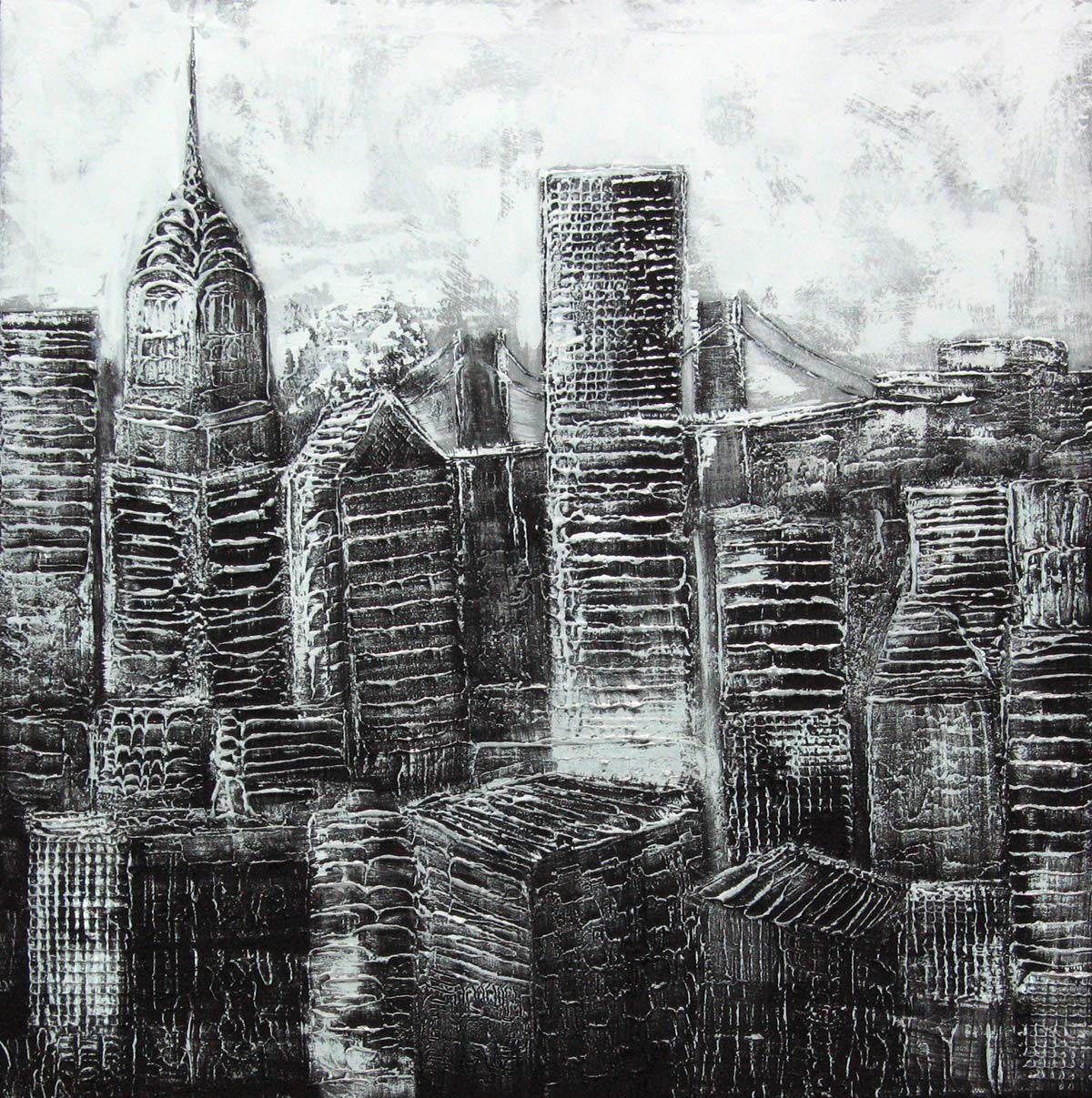 Pintura de edifícios em Nova York