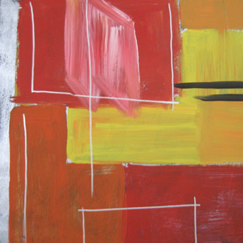 Pintura abstrata em vermelho