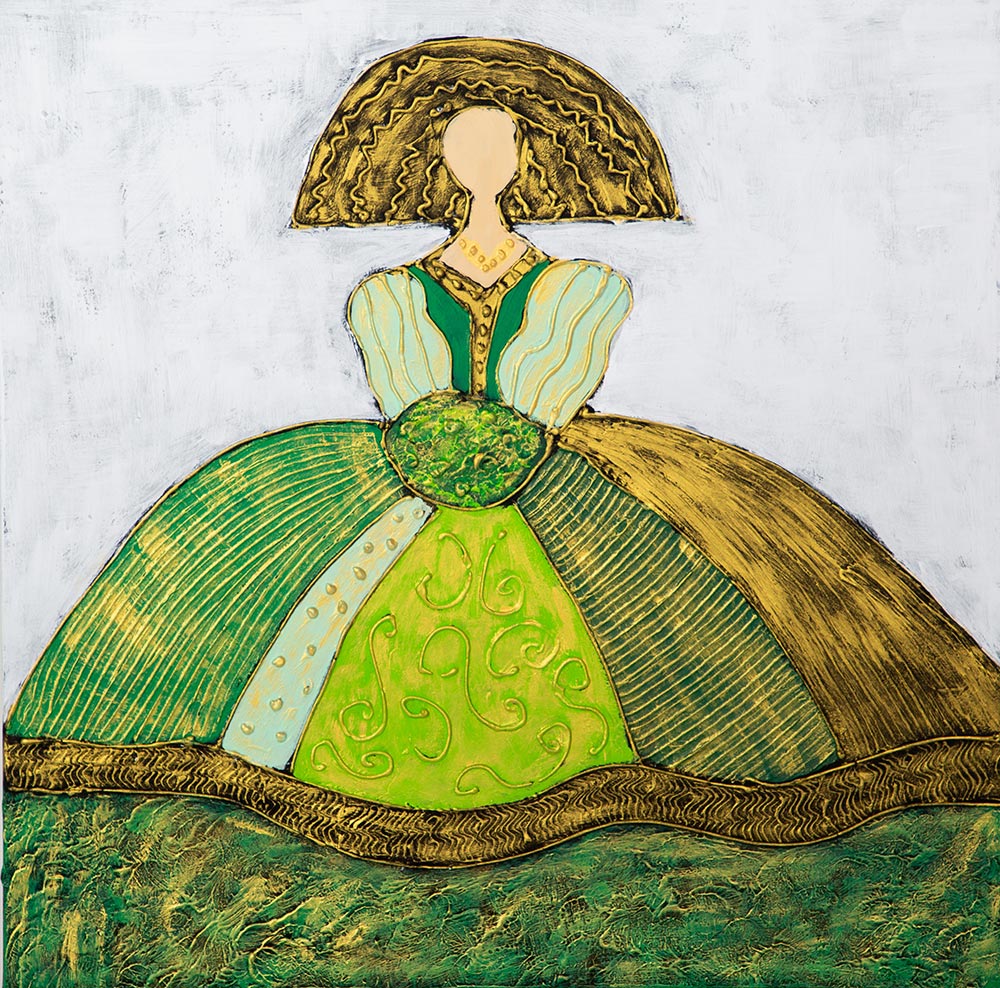 Quadro verde da menina