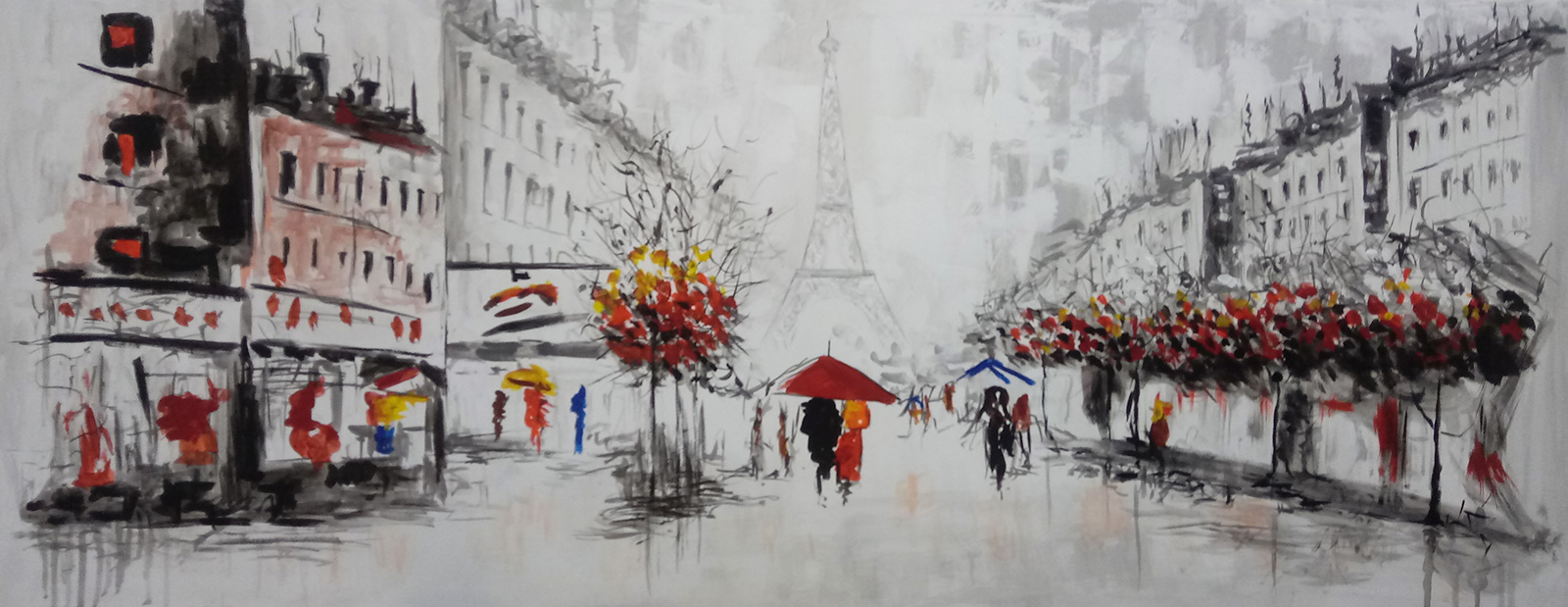 Pintura de paisagem urbana de Paris