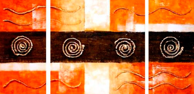 Quadro Faixas Laranja