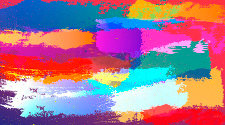 Pintura abstrata viva