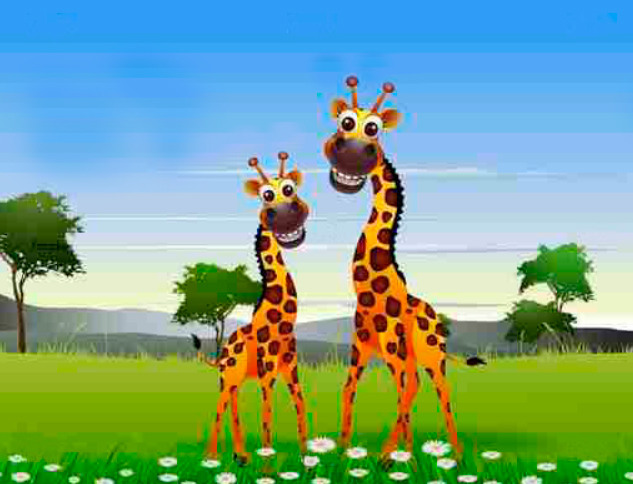 Quadro Par de Girafas 