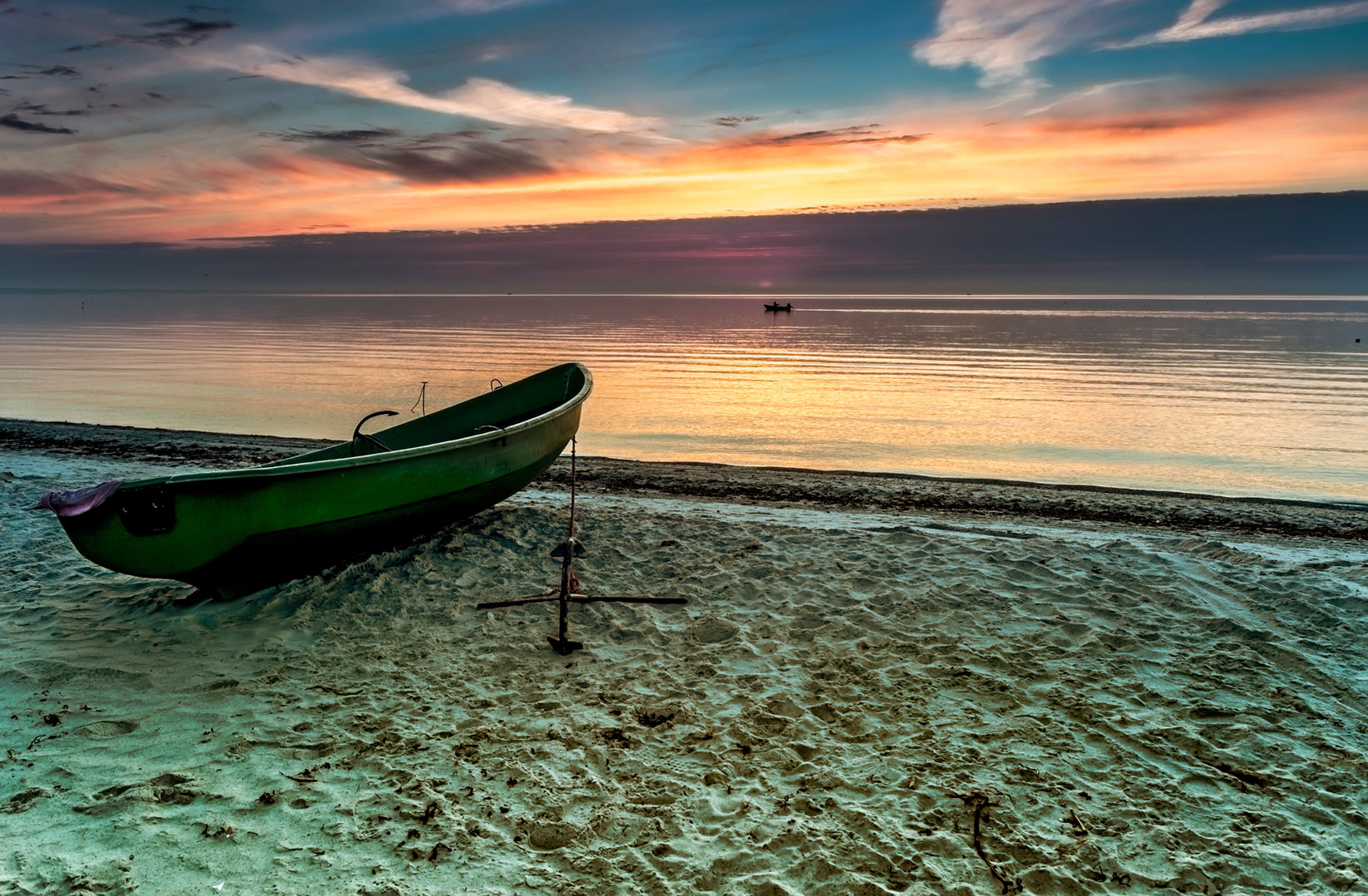 Quadro Barco na Praia