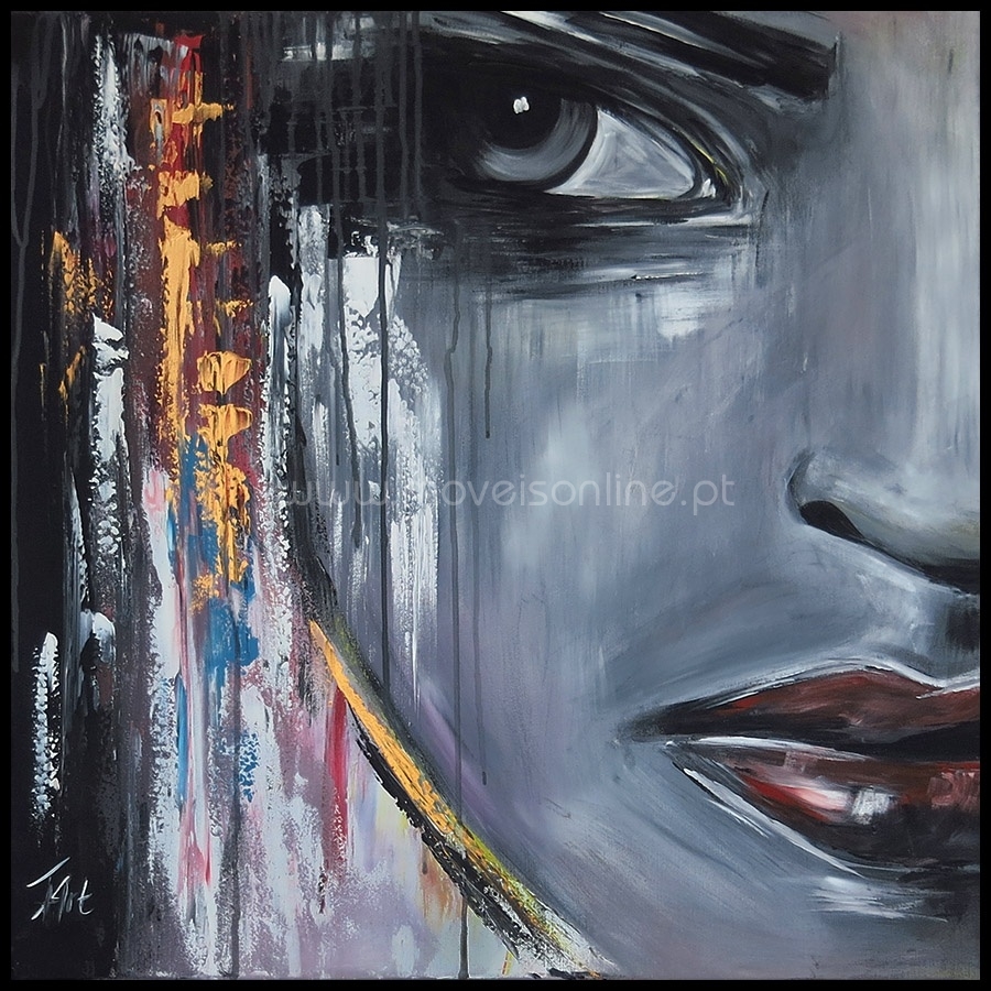 Quadro Face Cinzenta