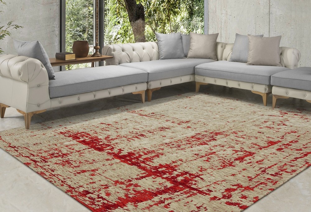 Tapete de Sala e Quarto 50cm x 1,00m Silk 3D CAQUI - Tessi - Tessi