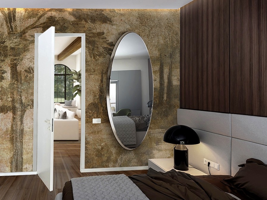 O espelho Aries ovalado é o complemento ideal para dar um toque de elegância a qualquer espaço, tornando-o ainda mais acolhedor!