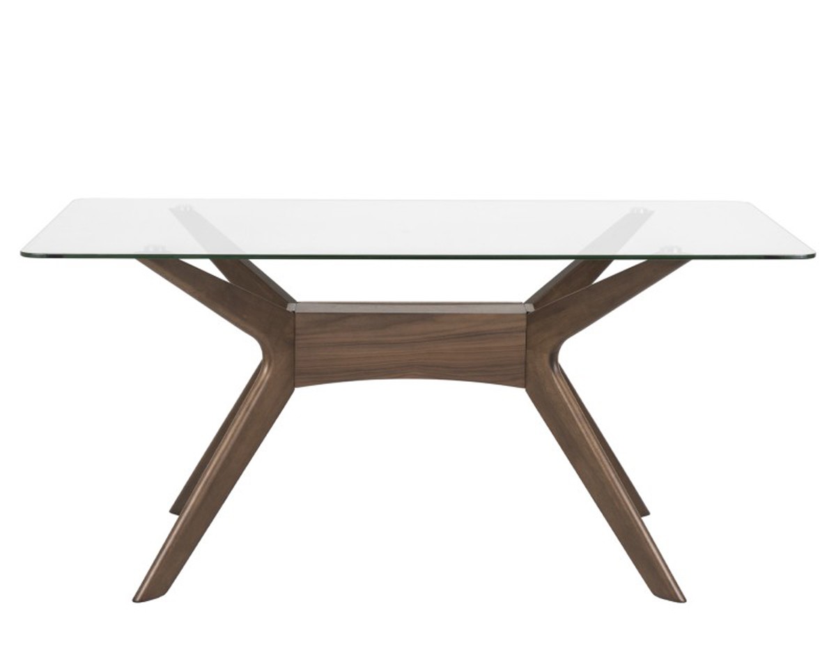 Mesa de vidro Della com design moderno e elegante para tornar o seu espaço mais sofisticado.