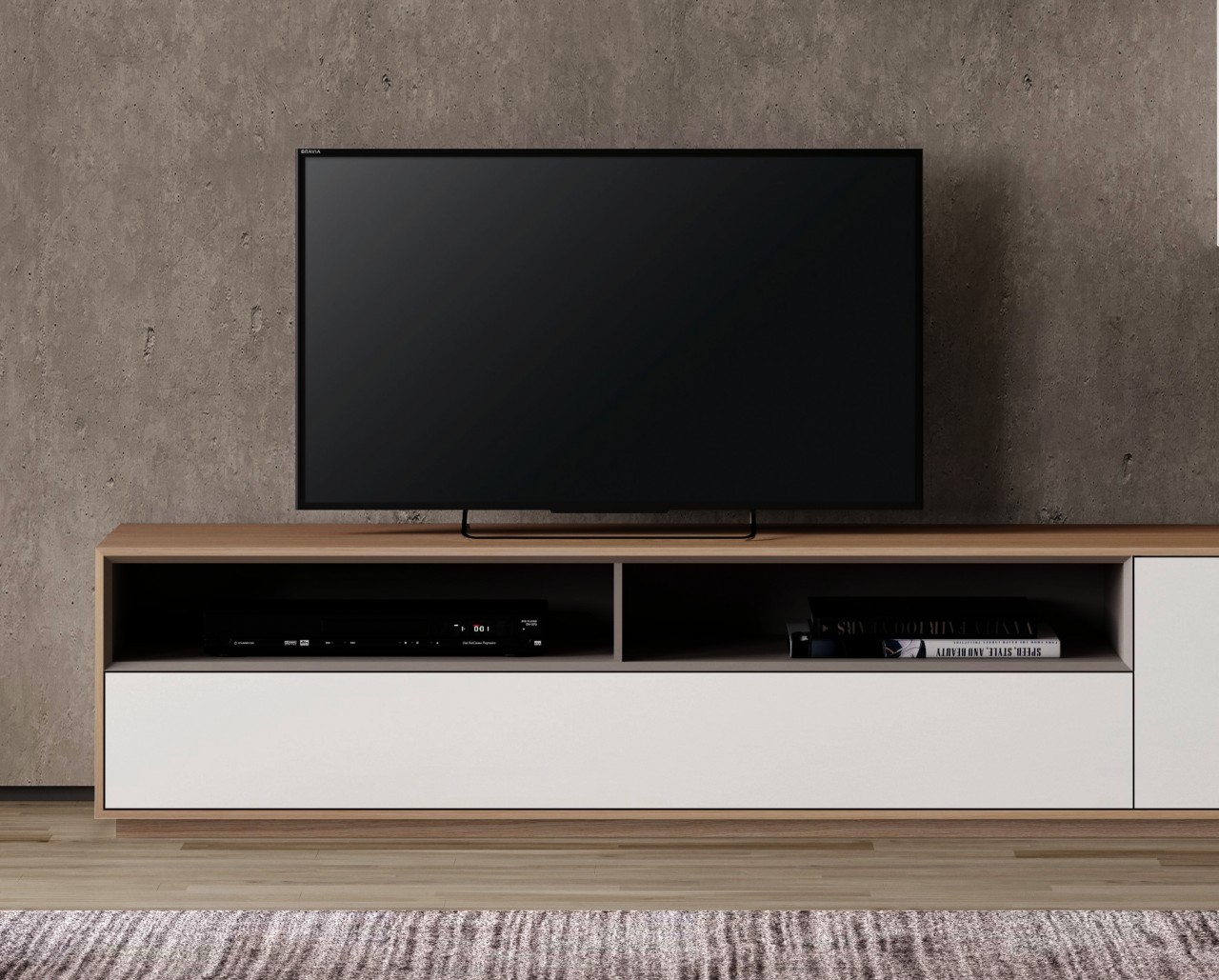 Organizar o seu espaço com estilo nunca foi tão fácil! O móvel TV Enkel 01 é a solução perfeita para tornar a sua sala de estar mais elegante e prática.
