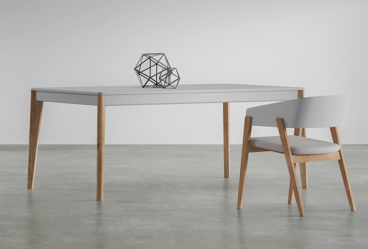 Uma mesa de jantar com design moderno e sofisticado para a sua sala de jantar. A mesa de jantar Elege Slat é ideal para quem procura um toque de elegância para o seu ambiente.