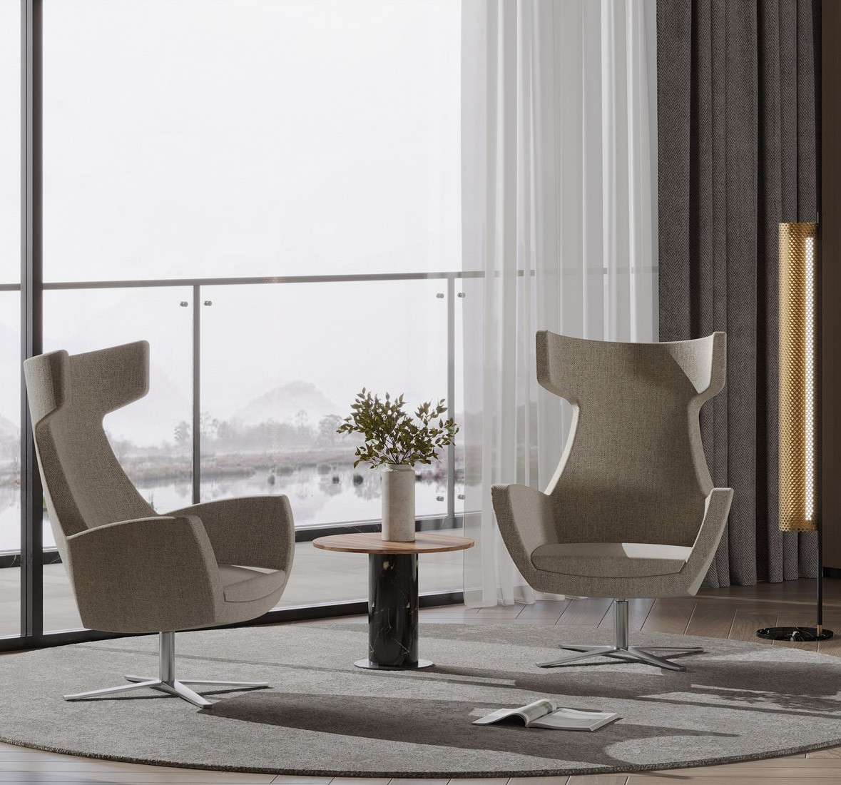A poltrona Prestige tem o equilíbrio perfeito entre estilo e conforto para a sua sala ou quarto.