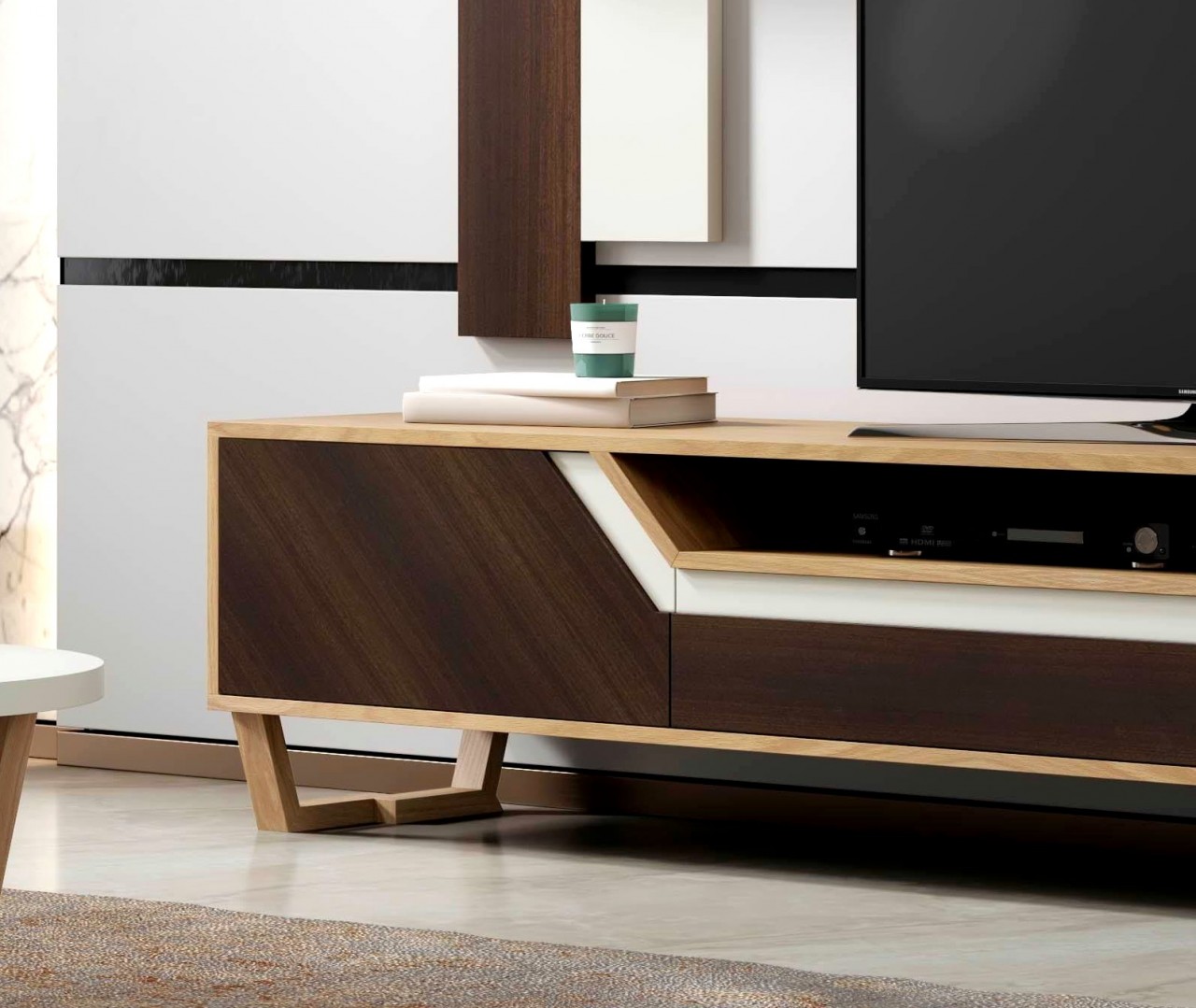 Organize o seu espaço de forma simples e prática com a estante TV Luca. Uma peça única que oferece estilo e funcionalidade para os seus dias.