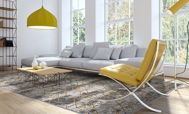 O tapete Gabrielle é ideal para dar um toque de cor e modernidade à sua sala. Experimente o estilo na sua casa.