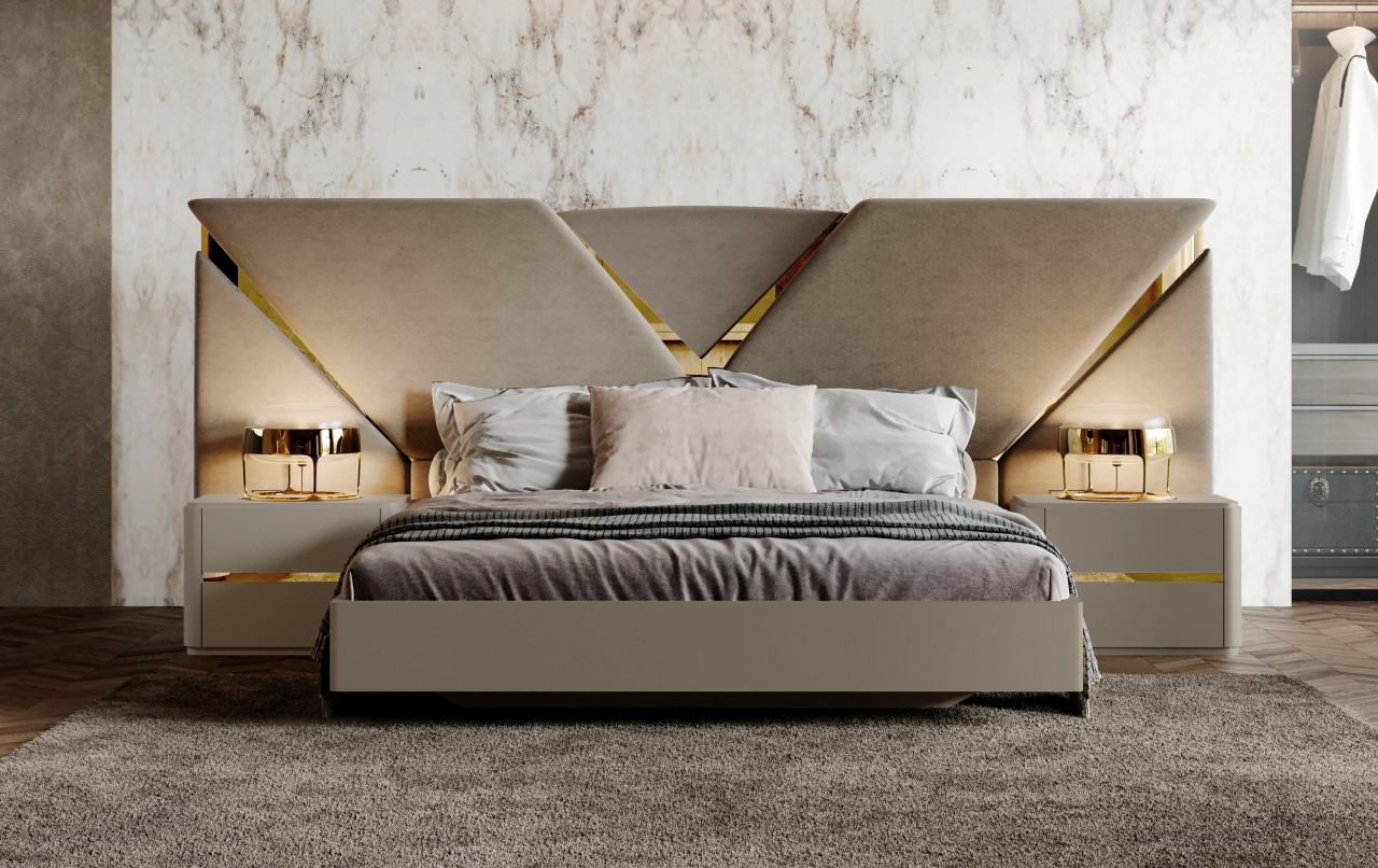 Um cenário perfeito para o seu quarto de casal a cama de casal Alma New, proporcionando conforto e modernidade.