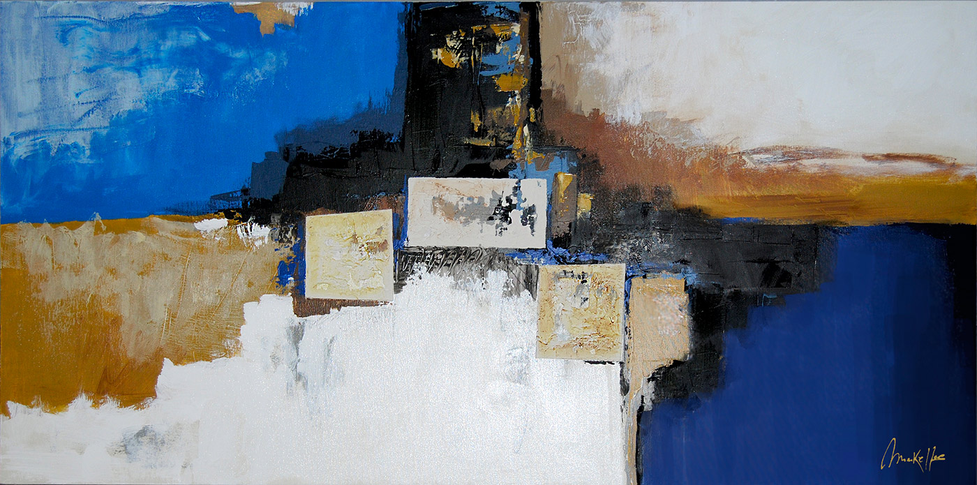 Pintura abstrata azul