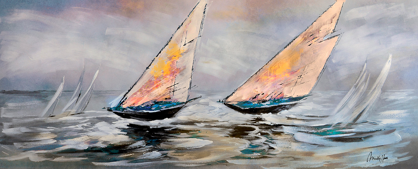 Pintura de barcos à vela
