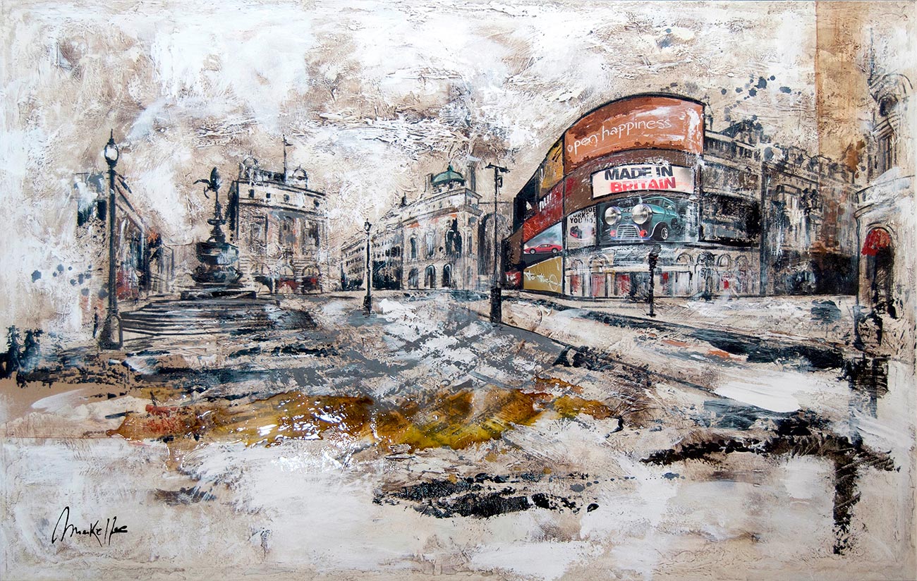 Picadilly Circus pintura de paisagem urbana