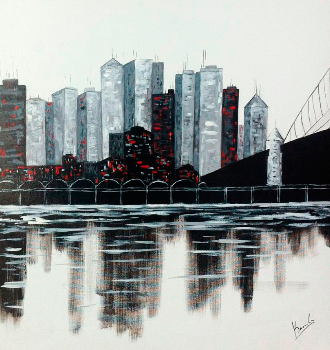 Pintura da baía de Nova York