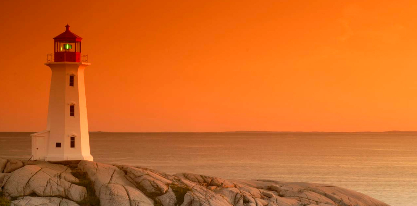 Quadro Céu Laranja sobre Farol