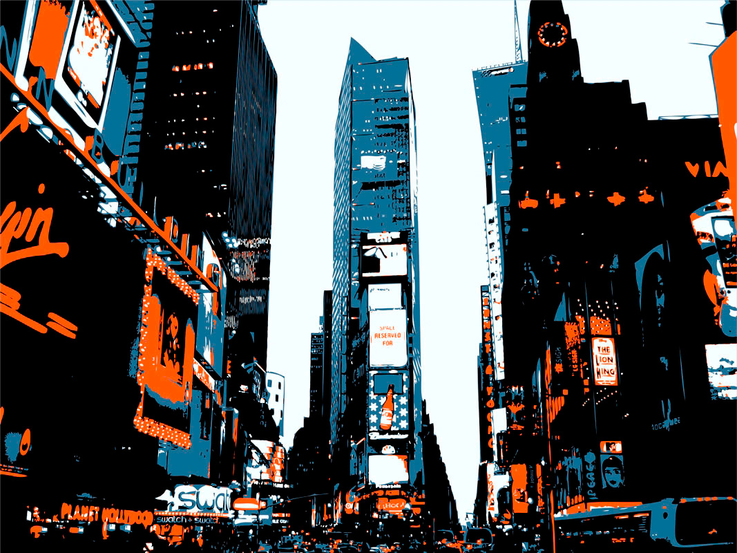 Quadro Nova York em Pop Art 