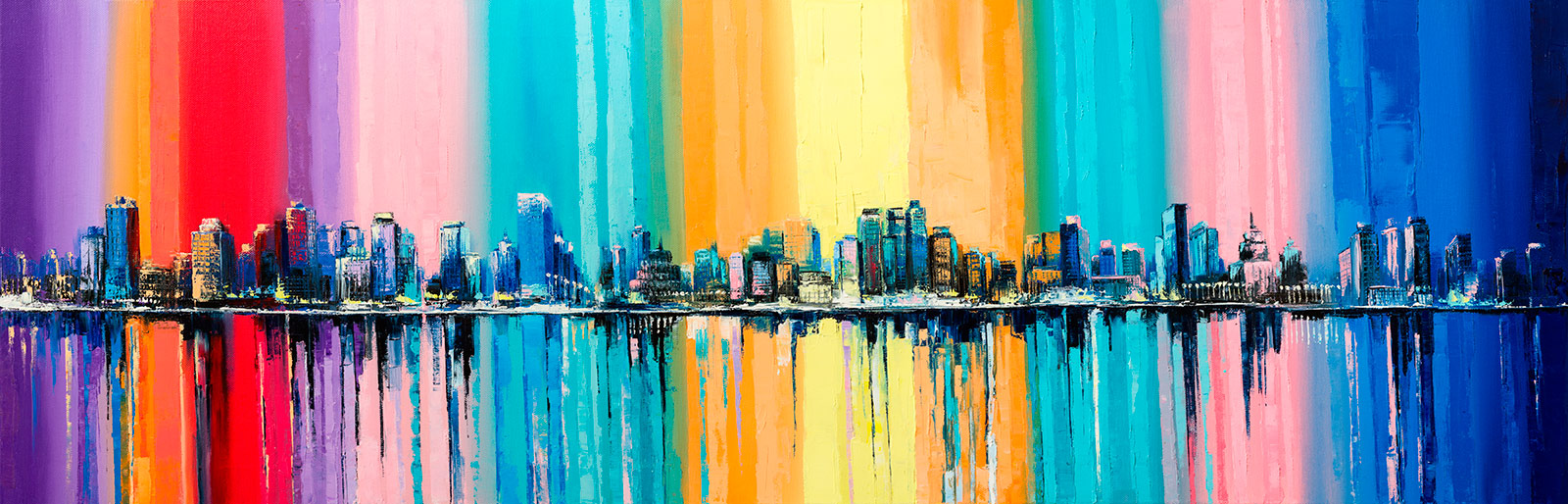 Pintura multicolorida de Nova York