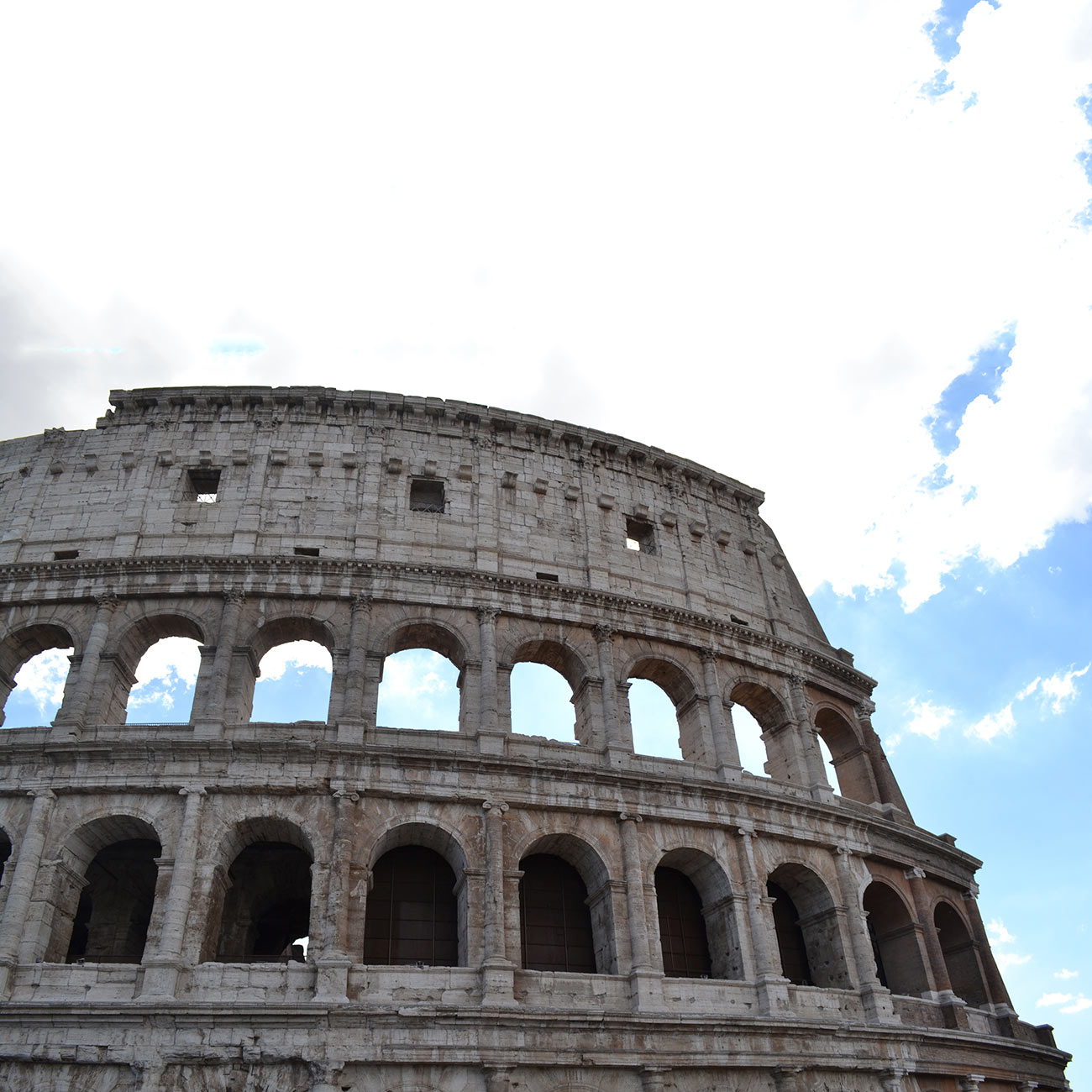 Pintura quadrada do Coliseu de Roma