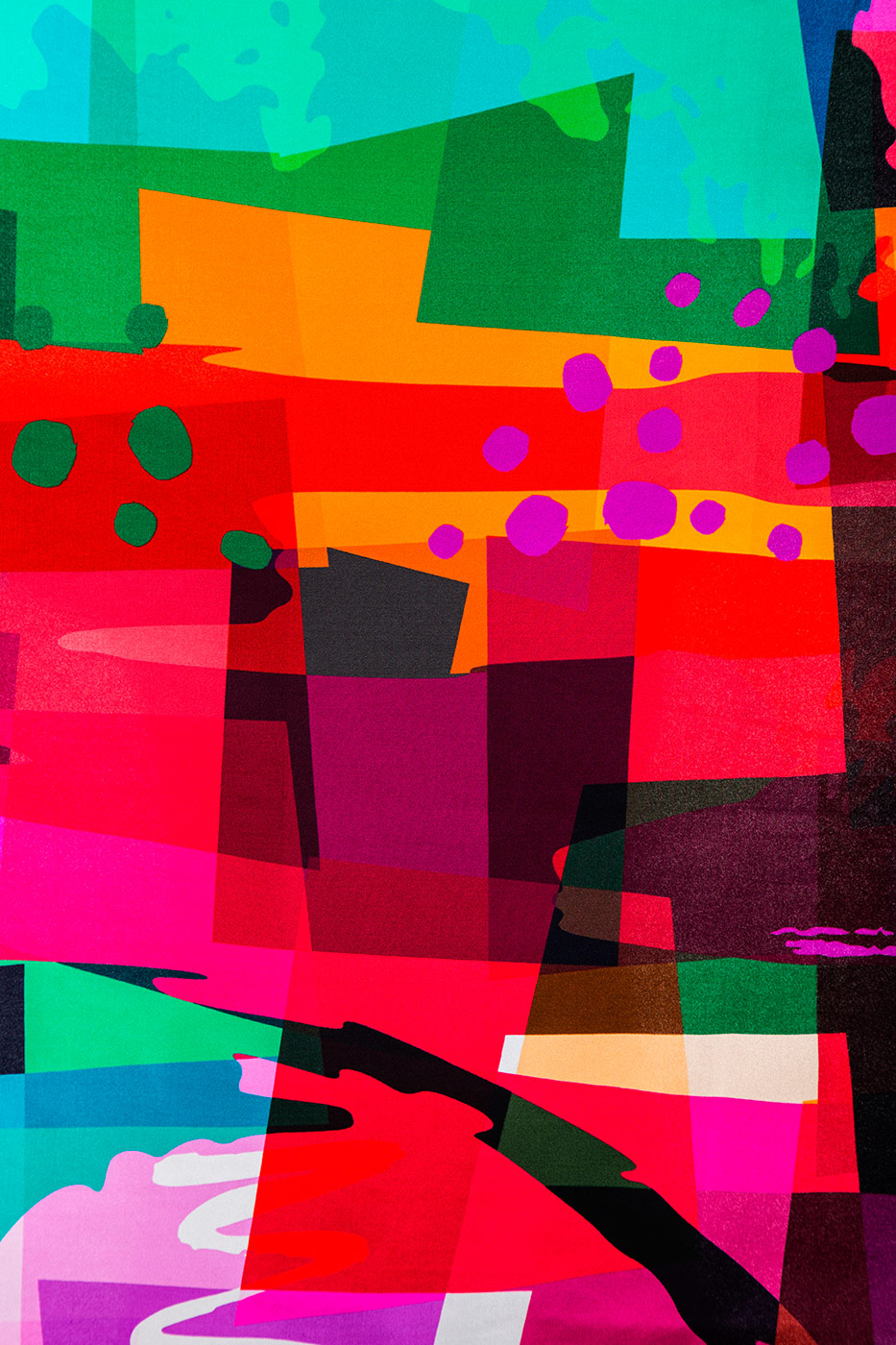 Mergulhador de pintura abstrata