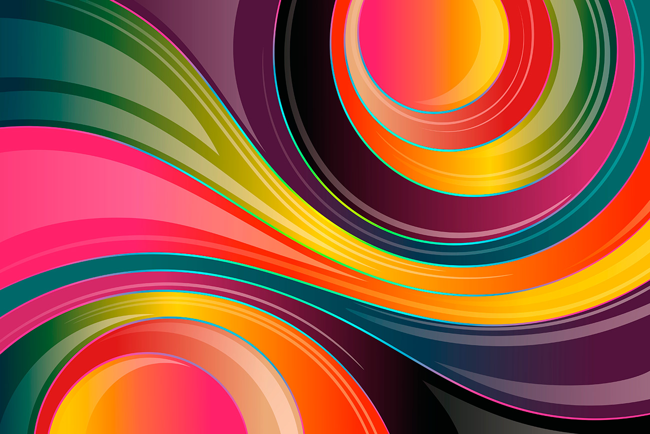 Pintura abstrata psicodélica