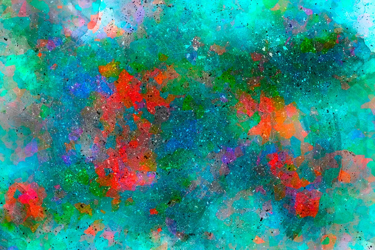 Pintura abstrata colorida