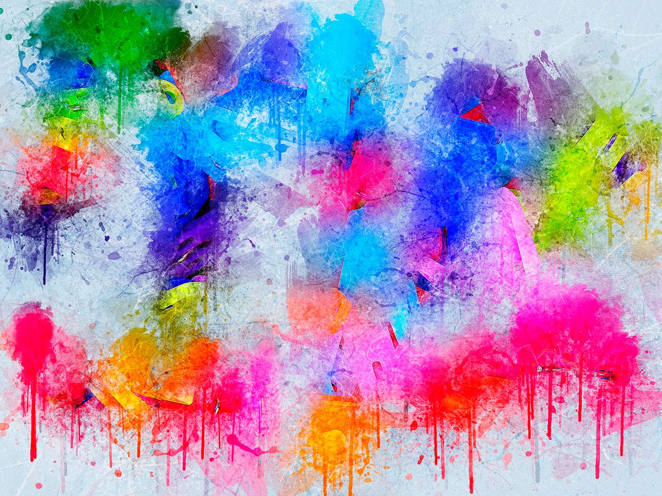 Pintura abstrata de cores