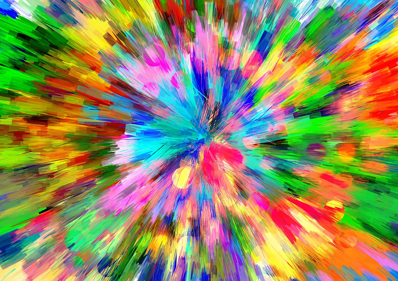Expressão de pintura abstrata de cor