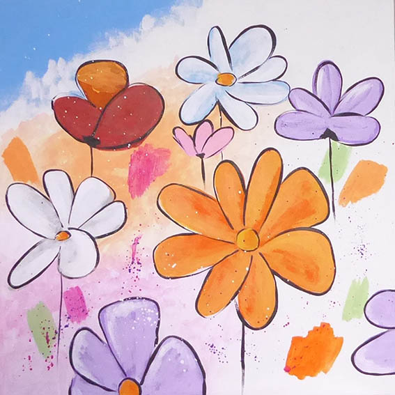 Uma pintura cheia de entusiasmo e vitalidade, que nos enche o coração de alegria e beleza. Flores juvenis para celebrar a vida.