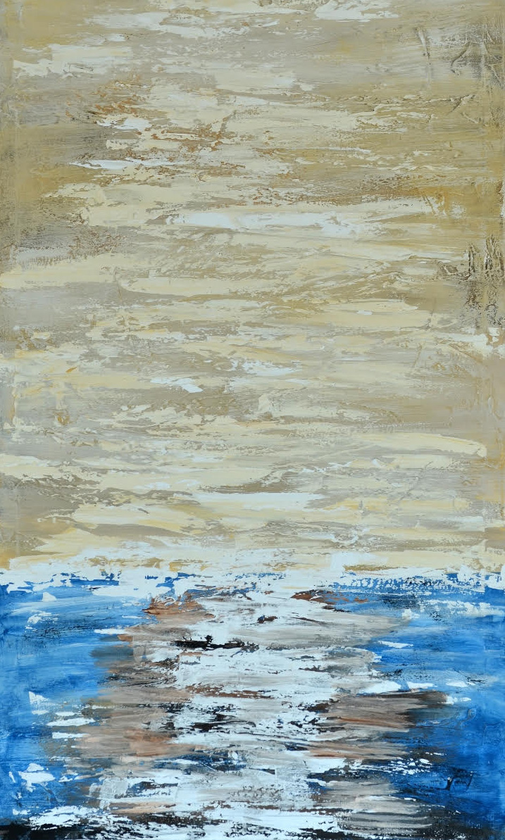 pintura abstração mar