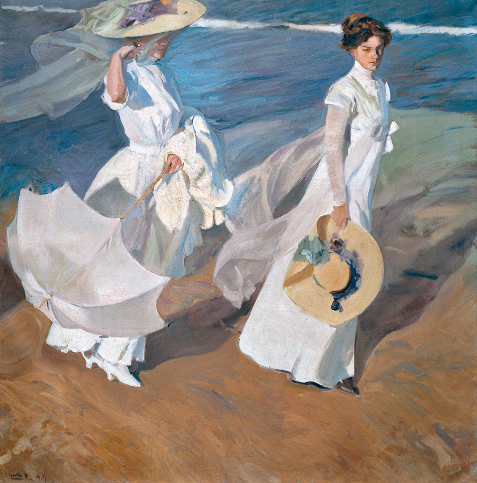 Sorolla pintura passeio à beira-mar