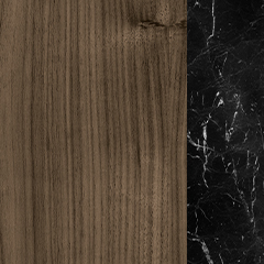 Nogueira + Mármore Preto Carrara