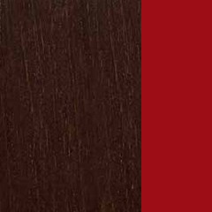 Carvalho + MDF / Cor Wengue + Vermelho